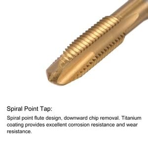 #US M6 x 1 Spiral Point Tap 5.0mm Drill Bit Set Titanium Plated Tool Set
