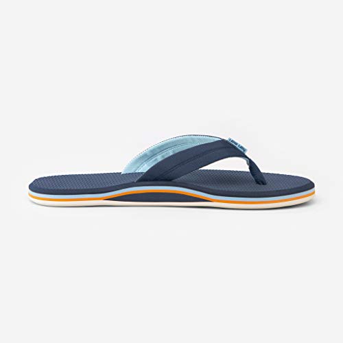 Hari Mari Dunes - Men's Premium Waterproof Flip Flops - Rubber Sandals With Comfortable Memory Foam Straps - Water Ready Summer Shoes For Men – Navy – Size 8 #TOP6