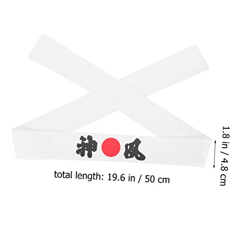 2pcs Japanese Decorative Headbands for Karate Training Breathable Chef Headband Sweat Absorbing Unisex Hair Accessories for Sports and Costumes2