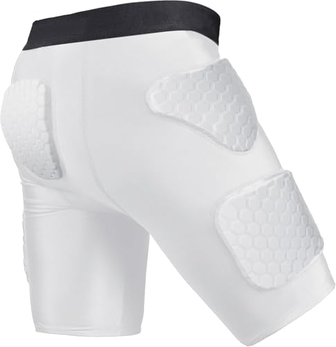 Diamemon American Football Thigh Pad Girdles for Adult Youth Men 5 Padded Base Layer for Hip Protection Basketball Rugby Baseball