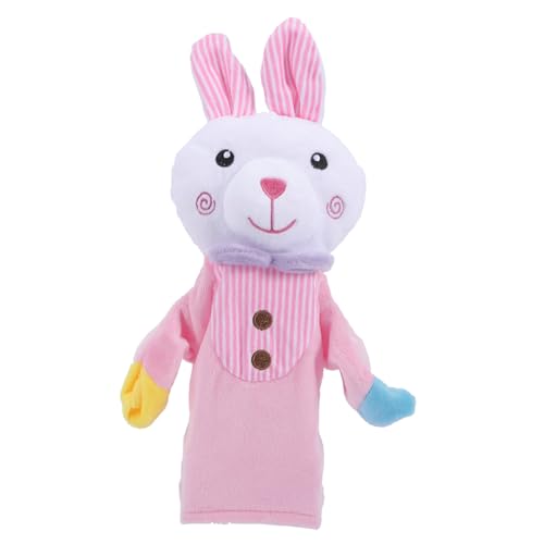 FOYTOKI かわいいウサギ手袋パペット 用ぬいぐるみ動物おもちゃ 柔らかい製 想像力を育む教育用ハンドパペット 幼児向け創作遊びに