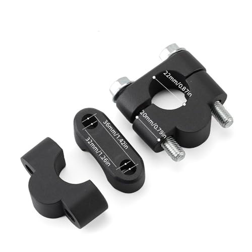 Support de barre de moto tout-terrain 22mm avec couvercle usiné - 5