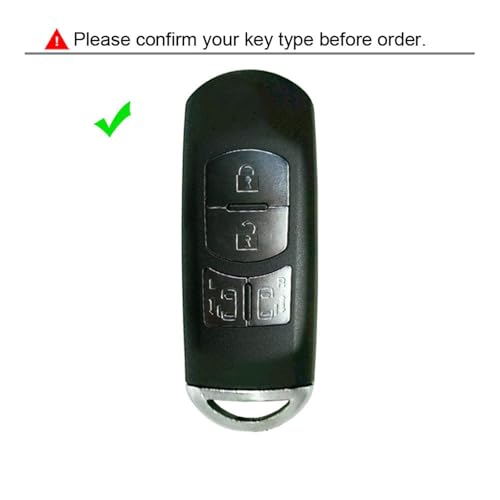 Housse clé Mazda 8 M8 2015 étui protection contre usure boutons télécommande 4 touches