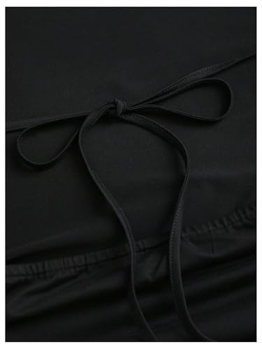 SOLY HUX Women's Halter Mini Dress Ruched Draped Cowl Neck Sleeveless Backless Bodycon Party Dresses4