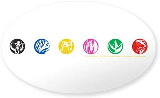 CafePress Power Rangers Dino Zord Emblems Oval Bumper Sticker Car Decal