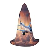 Cadeau attentionné : cette belle cape à capuche imprimé avion de ciel est un cadeau fantastique pour tous ceux qui aiment s'amuser ou cosplay! Ce n'est pas seulement une pièce de costume, mais un article réutilisable qu'ils adoreront utiliser encore et encore, ce qui rend votre cadeau à la fois attentionné et pratique.