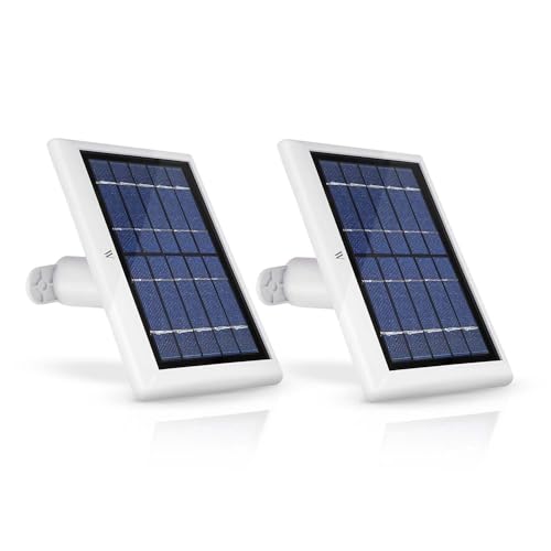 Image of Wasserstein 2W 6V Solar Panel with 13.1ft/4m Cable Compatible with Arlo Ultra/Ultra 2, Pro 3/4/5S ONLY (2-Pack, White) (Camera Not Included) – NOT Compatible with Arlo Pro (6th Gen)/ Pro/Pro 2