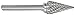 Carbide Bur, Pointed Cone, 1/4, 1/4 Shank