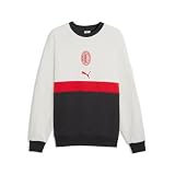 PUMA Men's AC Milan Football Culture Relaxed Crew Sweatshirt, Vapor Gray-Flat Dark Gray AH26, Small Acm Ftblculture Sweat