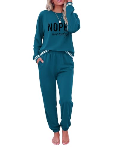 Ekouaer Women's 2 Piece Lounge Sets Casual Matching Set 2026 Fashion Outfit - image 1