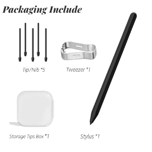 Image of Marker Pen For Remarkable 2 Pen, Digital Eraser,4096 Pressure Sensitivity, Palm Rejection, Remarkable Pen Plus Remarkable2 Stylus Pen With 5 Pcs Tips /Nibs For Tablet (Black)