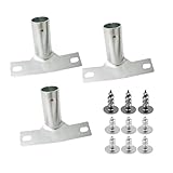 3 Pack Metal Broom Head Bracket Broom Handle Replacement and Repair Industrial Sweeping Brush Ferrule (Brush and Handle Not Included) - Image 1