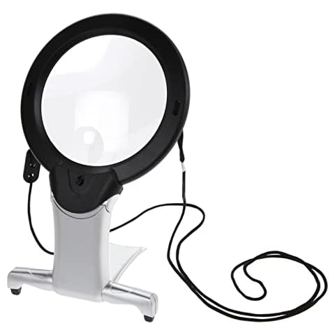 New 2 in 1 Hands Free Magnifying Glass with Light & Neck Cord LED Lighted Magnifier for Reading and Sewing Crafts Handcraft Hobby Cover