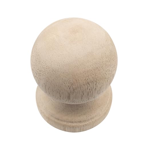 Unfinished Solid Wood Finials - Pack of 2, Newel Post Caps for Stairs, Bedpost & Flagpole Toppers, Large DIY Craft Wooden Decorative Tips(Large, Style 4) by Btibpse - Used condition - Image 3
