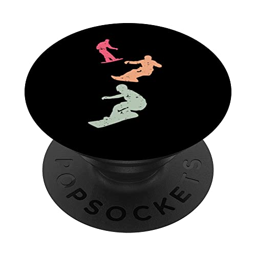Retro Snowboarders Vintage Descuento Snowboard Freestyle PopSockets PopGrip Intercambiable