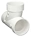 3" Spigot x Hub x Hub PVC DWV Sanitary Street Tee