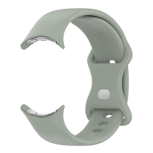 [SRMVRNKNNK] Fit For Pixel Watch 3 �o���h 41mm 45mm �Ή��X�g���b�v/Fit For Pixel 2 �Ή� ���f�B�[�X �����Y �̂���V���R���X�g���b�v(Gray Green,Watch 3 41mm)