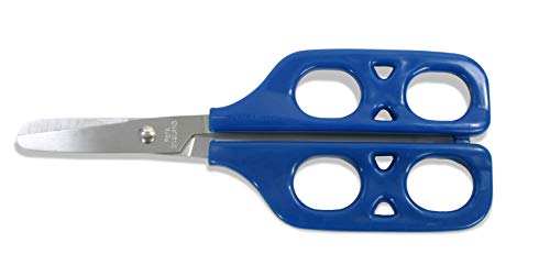 American Educational Products P-122 Dual Control Training Scissors, Right Hand, 45 mm, Round Ended Blade