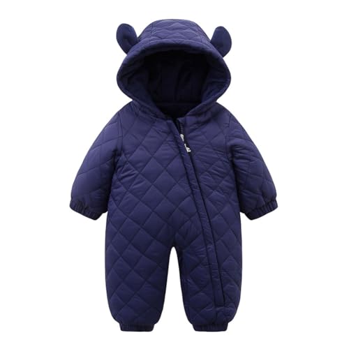 Surakey Baby Newborn Baby Winter Snowsuit Thick Romper Hooded Jumpsuit Fleece Coat Infant Children Boy Girl 0-12M
