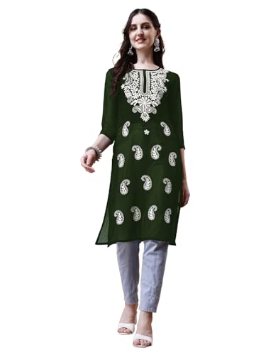Image of EthnicJunction Women's Georgette Straight Fit Tunic Tunic
