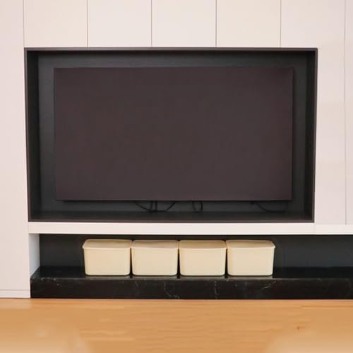 Copertura antipolvere per monitor LCD, per PC desktop e TV, antistatica, per casa e ufficio (40-45 pollici, nero)