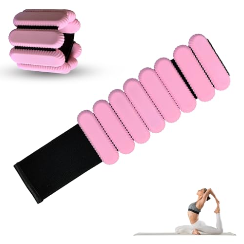Jimikay Juego de 2 pesas fuertes para brazos y piernas (1 libra cada una) (rosa)
