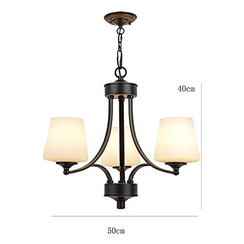 Lustre de salon américain E27 pour grand espace sombre - 7