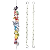 Red de peluche para colgar, Regerly 2 unidades, almacenamiento de peluche, con 40 clips de metal, soporte colgante para peluche, organizador de cadena para colgar y guardar juguetes de peluche