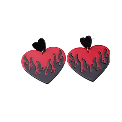 ヴィンテージ調　真っ赤なハートのイヤリング　 handmade ヴィンテージ調 真っ赤なハートのイヤリング handmade