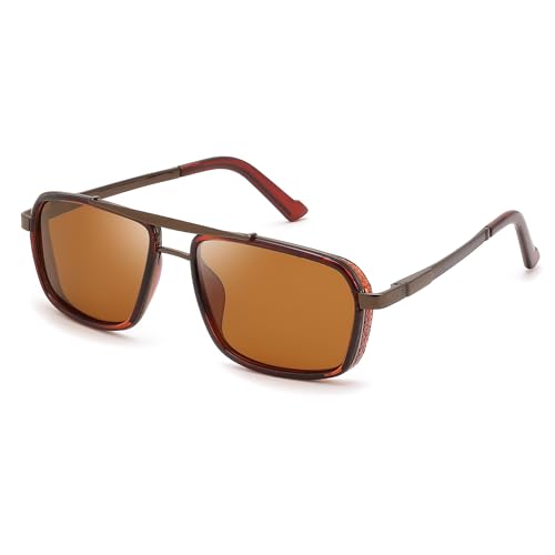 FEISEDY Retro Aviator Sunglasses For Women Men 70s Trendy