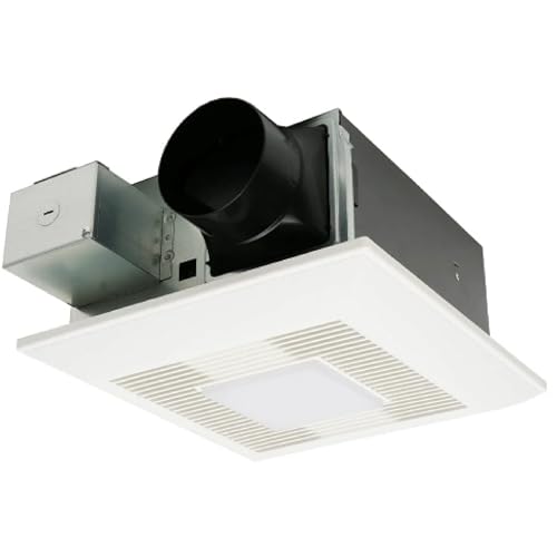 Panasonic WhisperFit Ceiling Mount Bathroom Exhaust Fan with Dimmable LED Light, 50-80-110 CFM, FV-0511VFL1