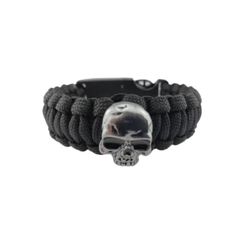 Generic Chrome Skull Survival Bracelet Cover