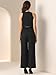 Allegra K Vest Pants Suits for Women's Dressy Two Piece Business Outfits Sleeveless Blazer Wide Leg Pants Sets Small Black