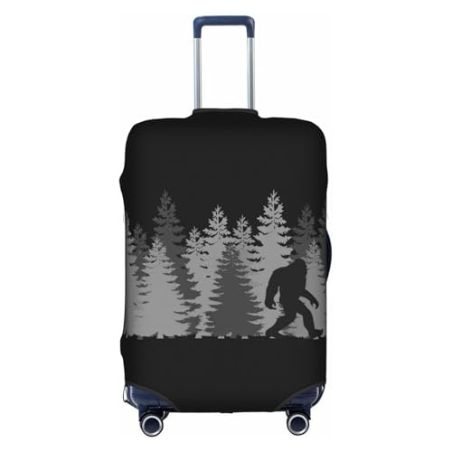 Travel Luggage Cover Sasquatch Bigfoot Trees Forest 1 Fashion Washable Baggage Suitcase Protector Fit For Luggage X-Large