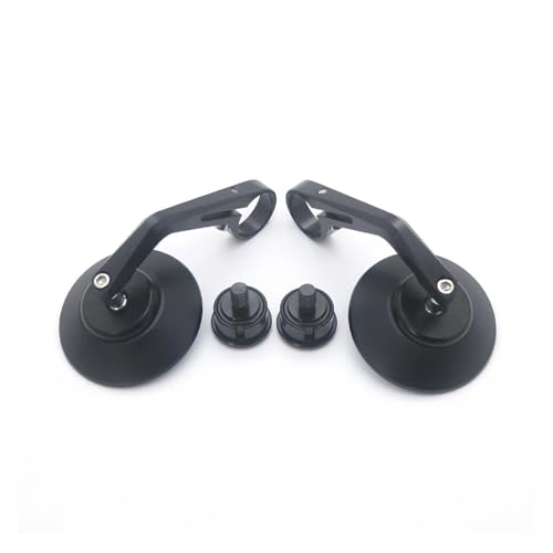 Espejo de extremo de barra antivibración para Mondial HPS con rosca de aluminio negro 10mm