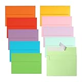 A4 Colored Envelopes for 4x6 cards 50 Pack, Goefun 4.25 x 6.25 Invitation Envelopes Self Seal,120 GSM Printable for 4x6 Cards, Photos, Invitations, Weddings, Graduation, Baby Shower