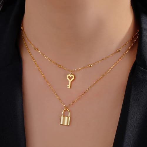 Collier cadenas argent 925 avec pendentif cœur en pierre fine ciselée