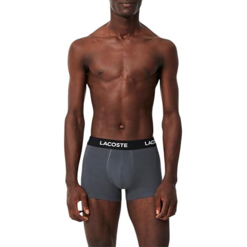 Lacoste Men's Cotton Stretch Essentials Trunks, 5-Pack, Shadow Grey, X-Large — view 2