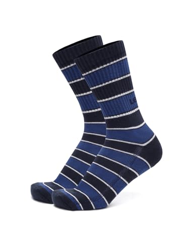Image of Levi's Men's Cotton Stretch Crew Length Half Terry Ribbed Socks with Cushioned Sole (Pack of 3)