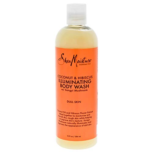 Shea Moisture Coconut & Hibiscus Shea Butter Wash Brightening & Toning for Unisex 13 oz Body Wash