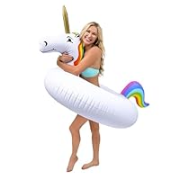 GoFloats Unicorn Pool Float Party Tube - Inflatable Rafts, Adults & Kids