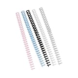 5 bobine di rilegatura a 30 anelli per quaderni ricaricabili, agenda, 12 mm, 30 fori, rilegatura a pettine per appunti di studio