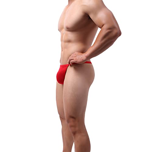 MuscleMate Men's Thong Bikini Underwear, Hot Men's Thong G-String T-Back Underwear, Adjustable Size.3