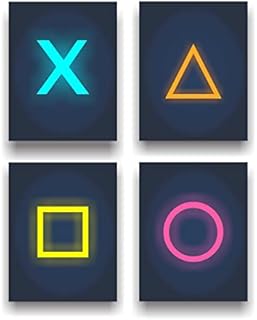 Gaming Art Prints,Gaming Sign For Boys Bedroom, Inspirational Game Canvas Wall Poster ,Video Game Posters for Walls,Gamer Room Decor Video Themed Wall Art Gamer Gift (8x10,UNFRAMED,4sheets)