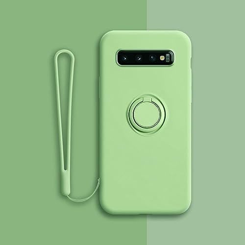 Funda Samsung Note 10 Plus de silicona líquida antiimpactos con soporte de anillo