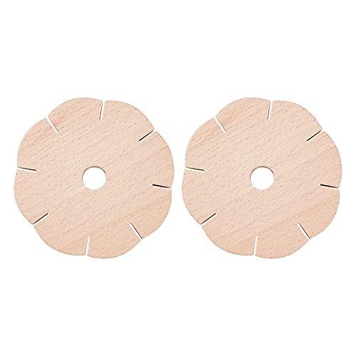 FINGERINSPIRE Kumihimo - Juego de 2 Pulseras para Tejer con 8 Ranuras, Disco Redondo de Madera, Disco Trenzado de Madera, Bandeja de Tejido Trenzado, para Festivales, cumpleaños, Festivales, Regalos