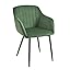 COLAMY Set Di 2 Sedie Da Pranzo In Pelle Verde Con Gambe In Metallo - Design Imbottito A Bottoni - Portata 136 Kg