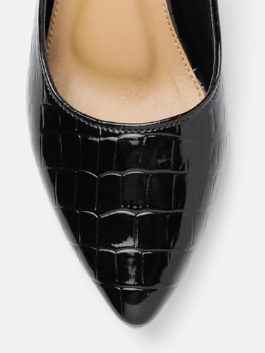 Image of Marc Loire Women's Pointed Toe Block Heel Pumps with Adjustable Slingback for Office, Party and Formal Occasions