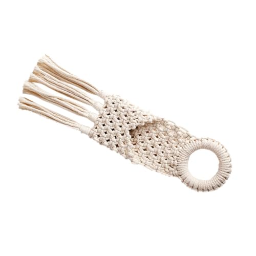 Tapiz macramé de pared DEARMAMY: almacenamiento decorativo con bolsillo de algodón para el salón