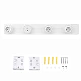 Luocute Presa Montata su Binario, Power Track da 60 Cm con 3 Porte USB e Presa a 2 Poli per Cucina Ufficio Casa, Bianco